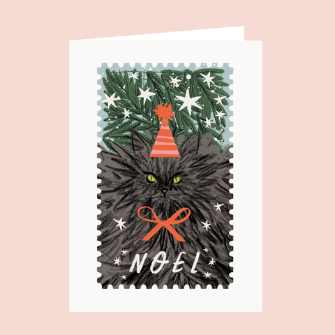 Noel Cat Christmas Card