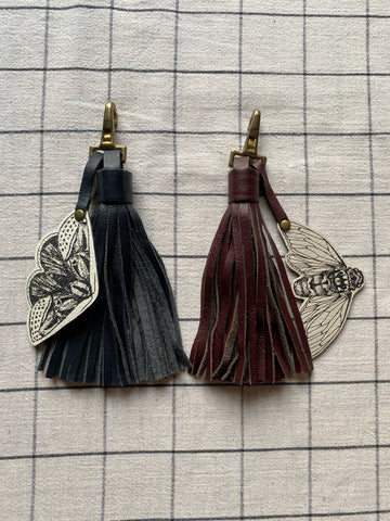 Screen Printed Leather Tassel