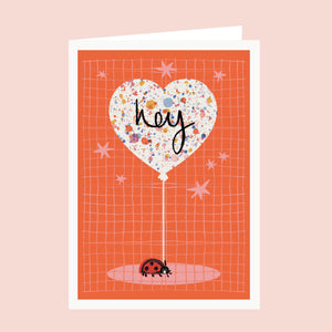 Ladybug Balloon Card