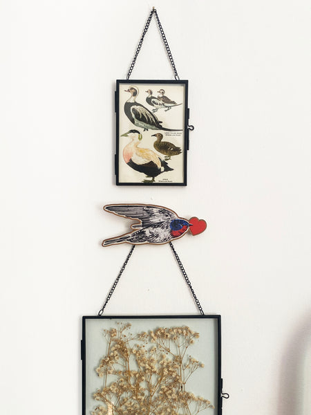 Lovebird Wooden Hanging Ornament