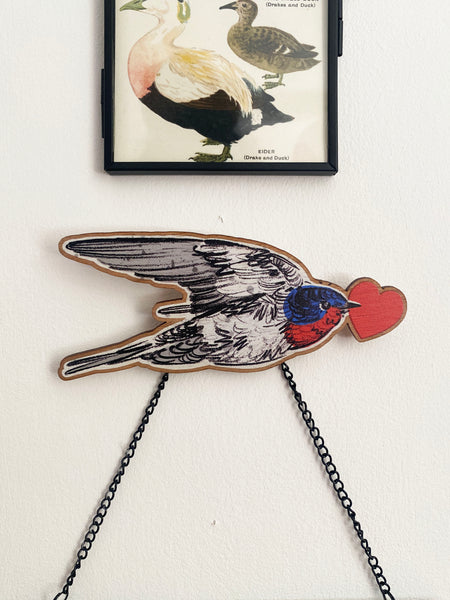 Lovebird Wooden Hanging Ornament