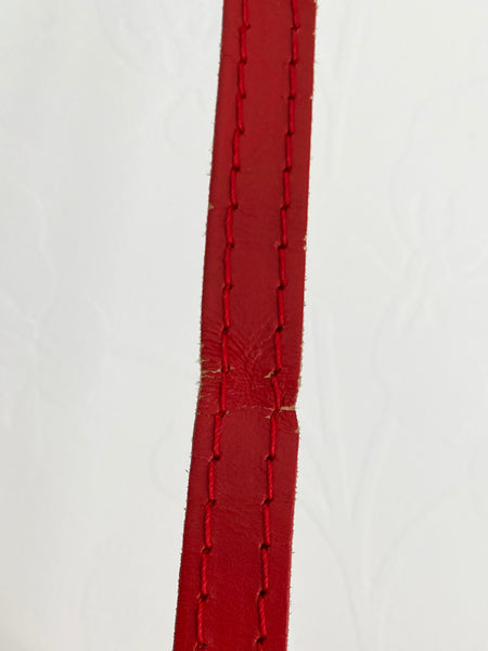 Red Leather Mini Satchel